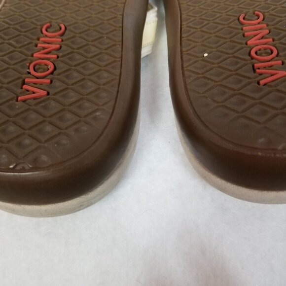 VIONIC Tide Women's Leather Orthotic Flip Flop Pale Yellow Size 10 ~ 4124 - Picture 6 of 7